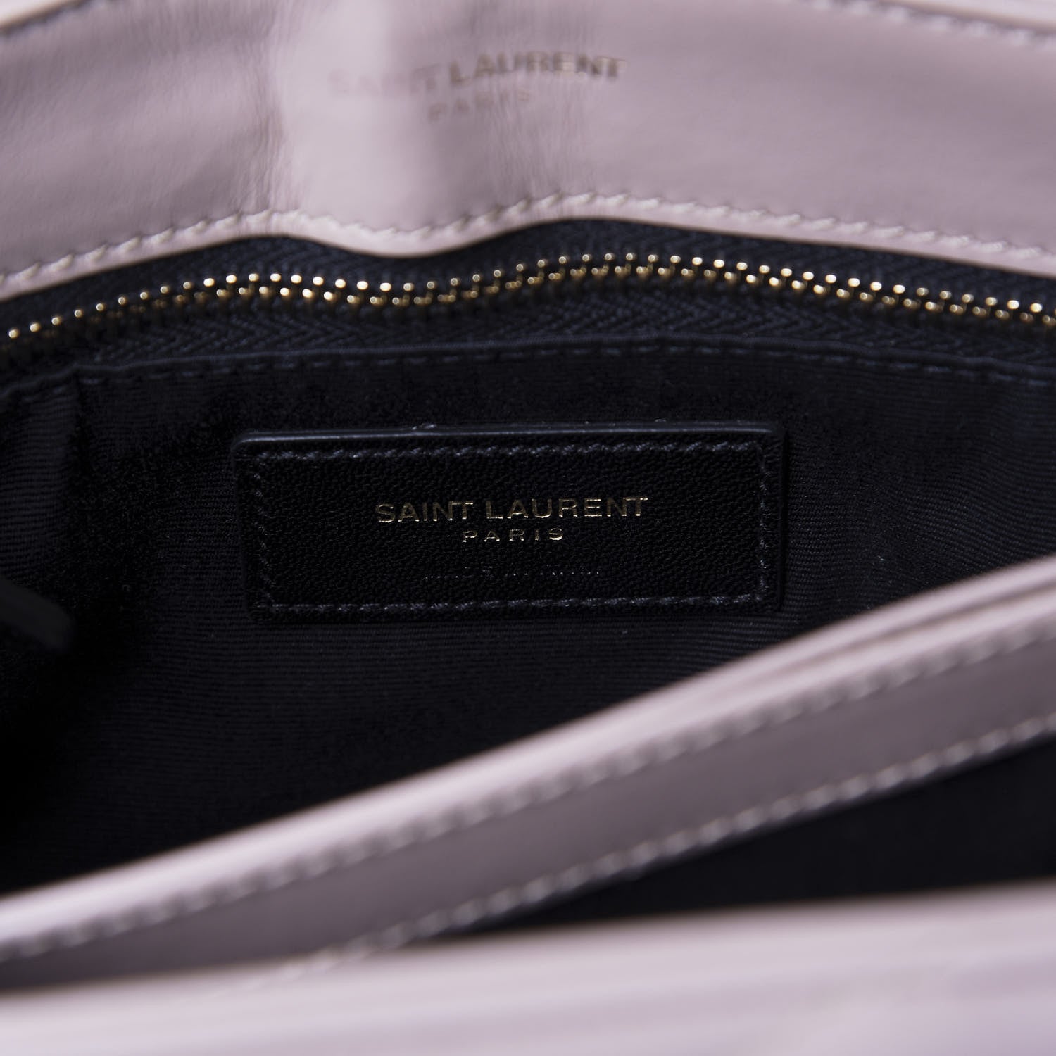 Saint Laurent Calfskin Y Quilted Monogram Toy Loulou Satchel Light Natural 8 of 8