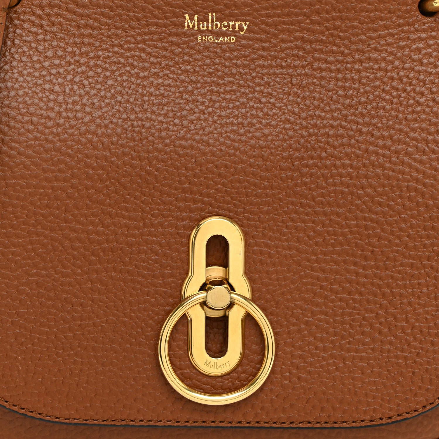 Mulberry Small Classic Grain Small Amberley Satchel Oak 7 of 9