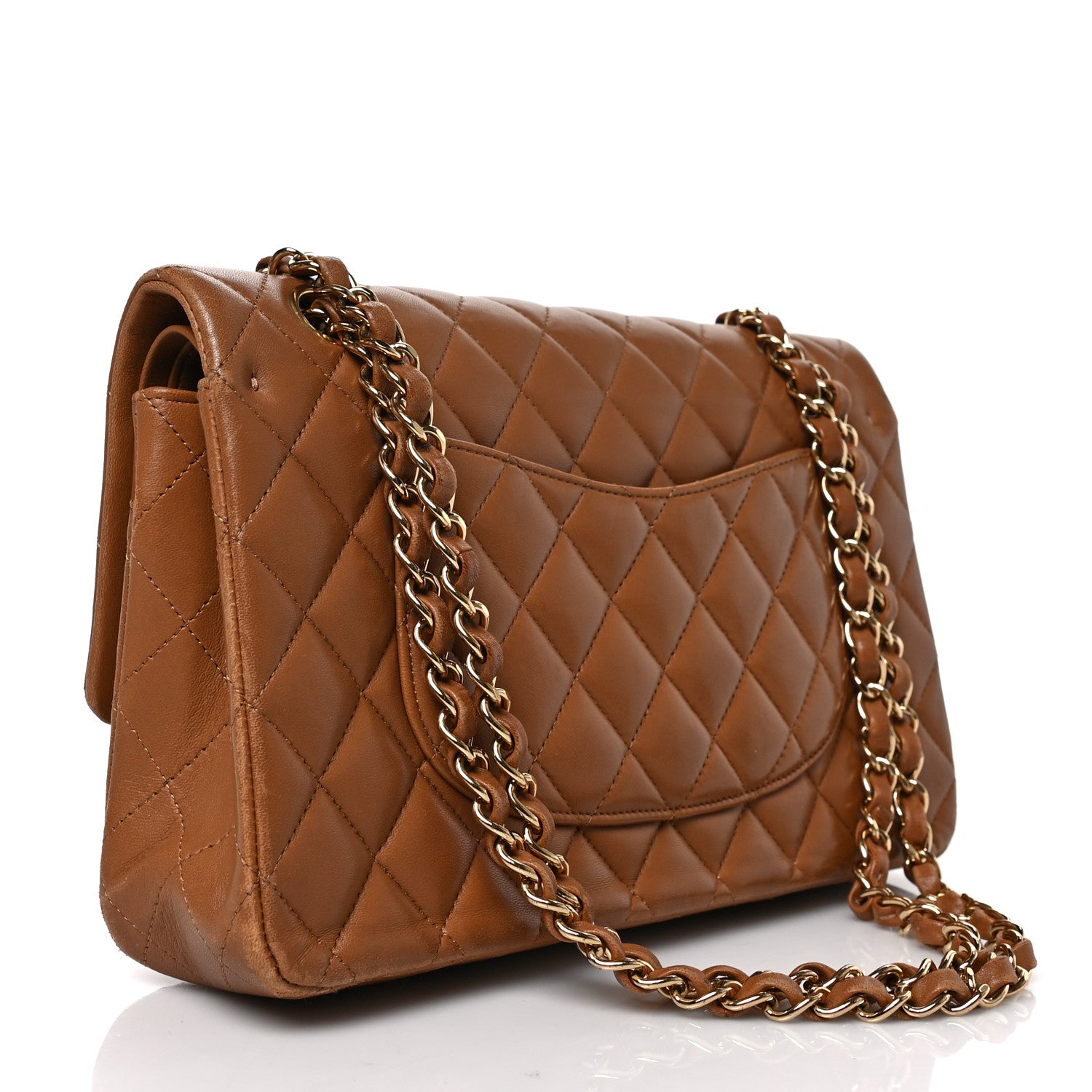 Chanel Lambskin Quilted Medium Double Flap Brown 3 of 10
