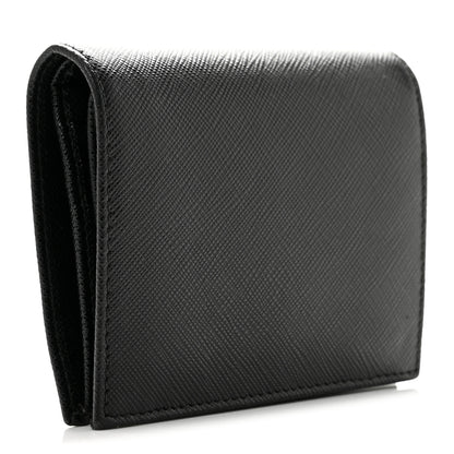 Prada Saffiano Metal Bi-Fold Wallet  Black 3 of 10