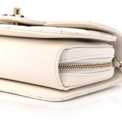 Chanel Caviar Quilted Like A Wallet Flap White 9 of 11