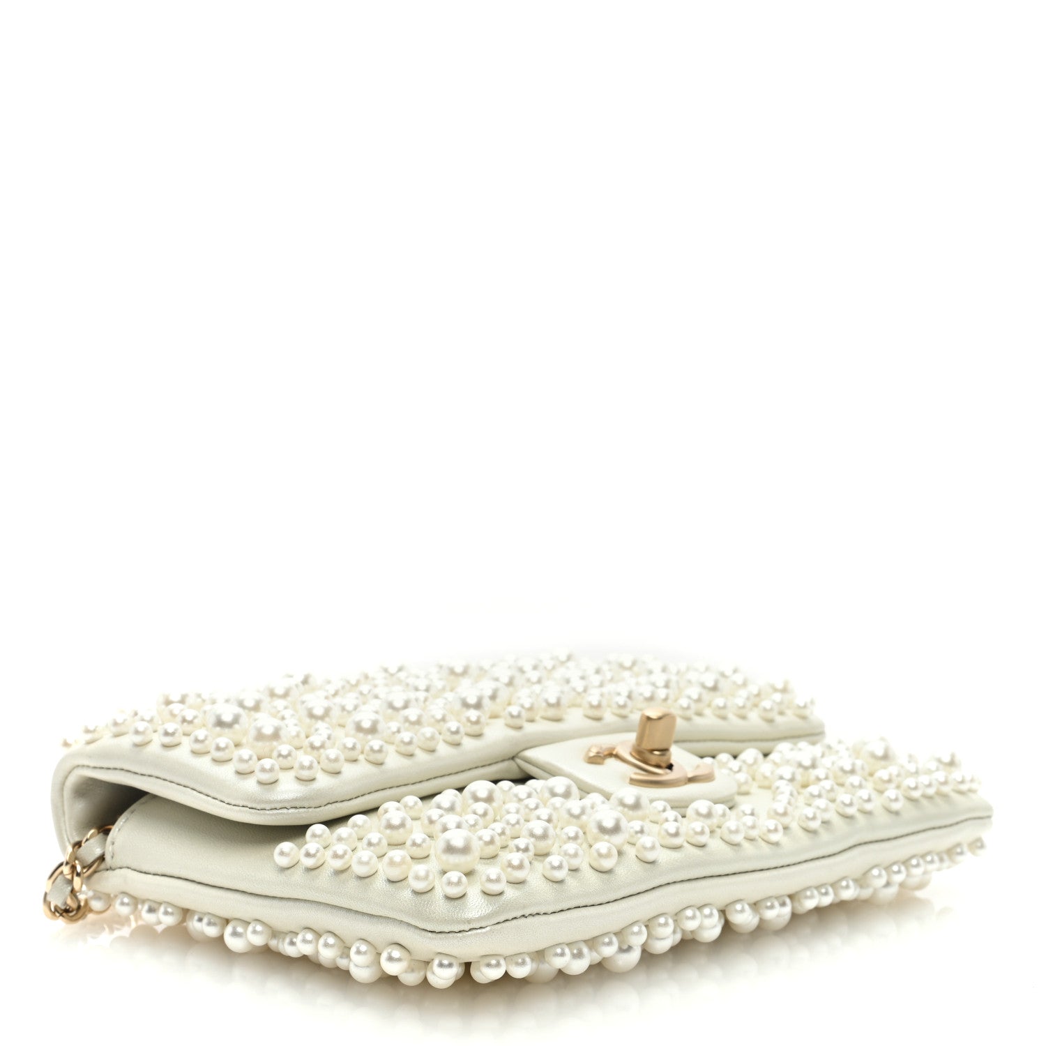 Chanel Lambskin Pearls Flap White 4 of 9