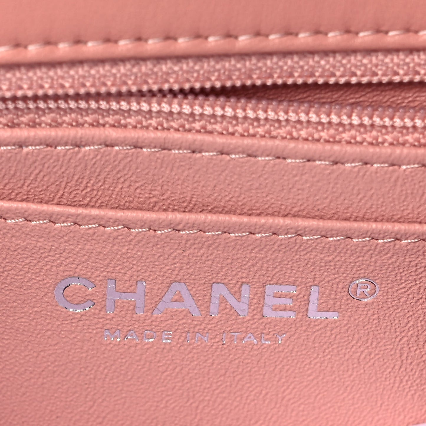 Lambskin Quilted Mini Rectangular Flap Dark Pink