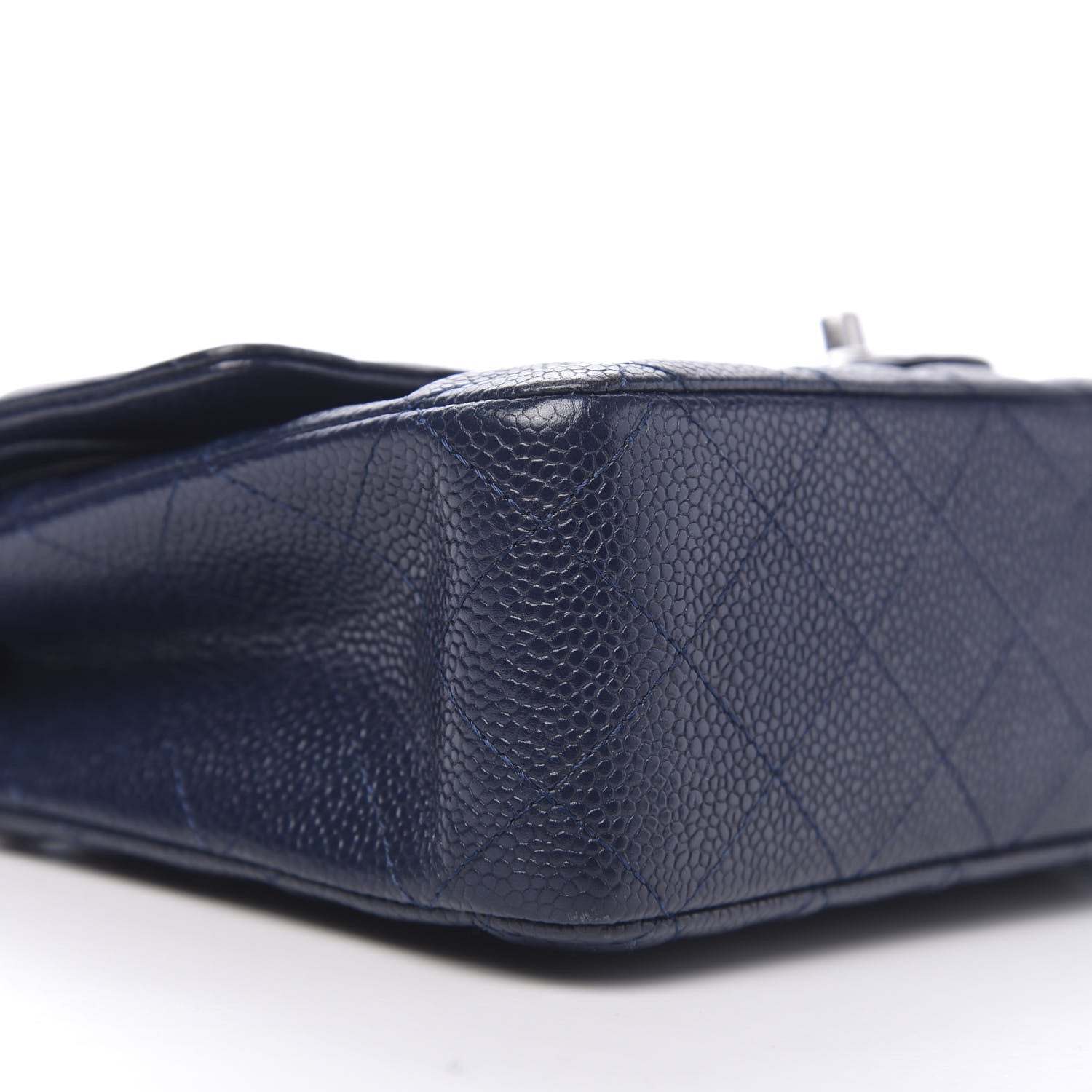 Chanel Caviar Quilted Medium Double Flap Navy 9 of 11