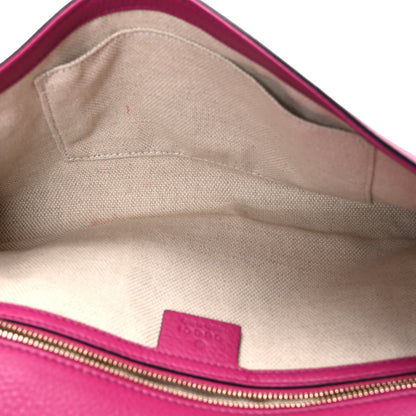 Gucci Pebbled Calfskin Medium Soho Clutch Bright Bouganville 5 of 7