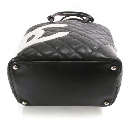 Chanel Calfskin Quilted Medium Cambon Tote Black White 4 of 12