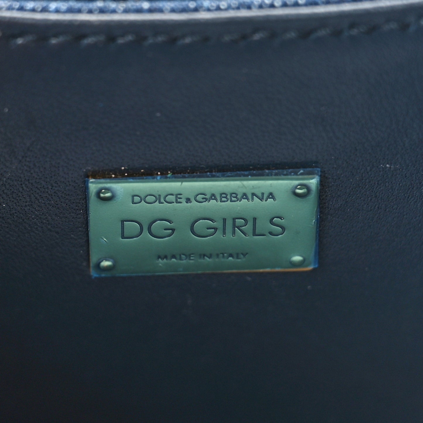Denim DG Girls Shoulder Bag Blue