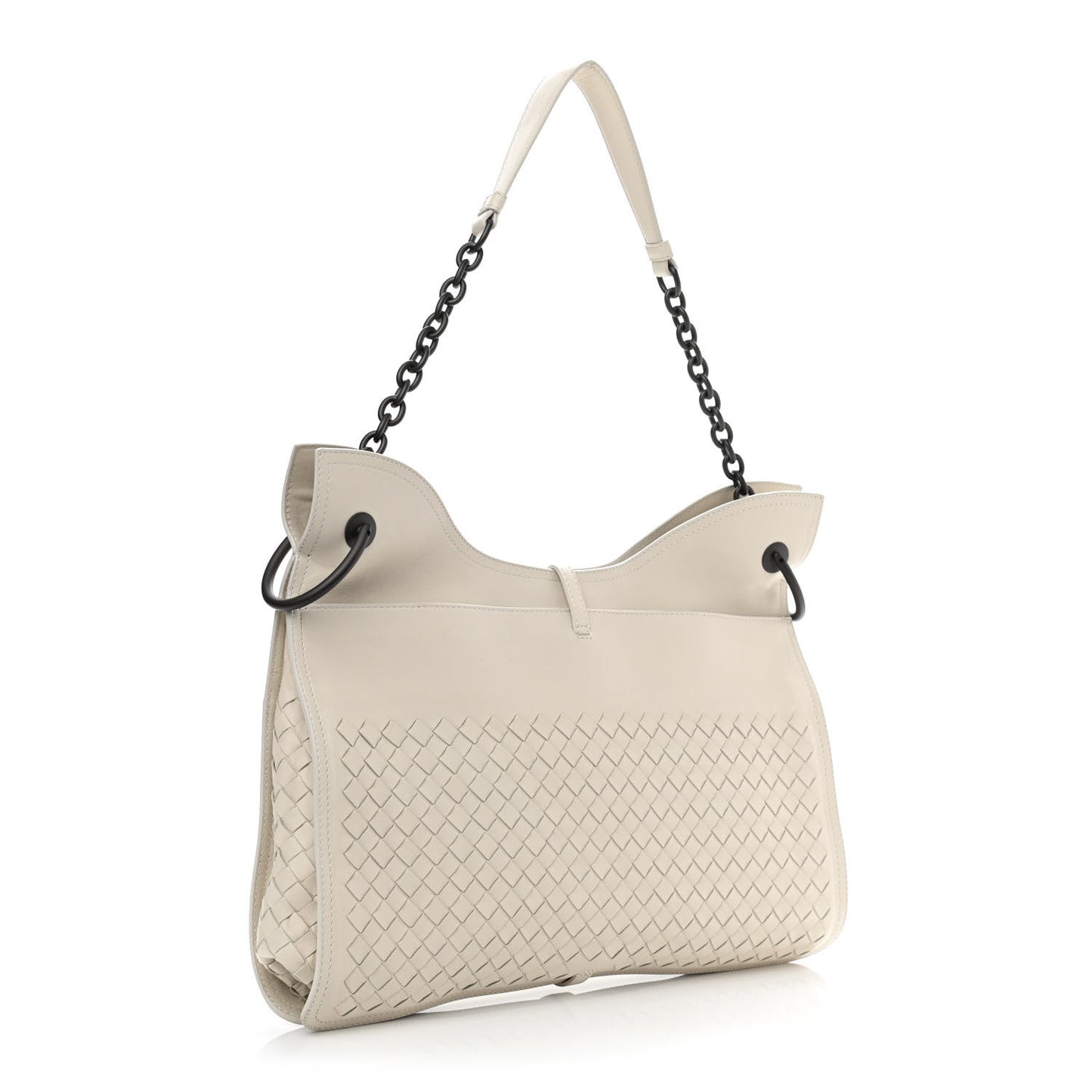Nappa Intrecciato Shoulder Bag White