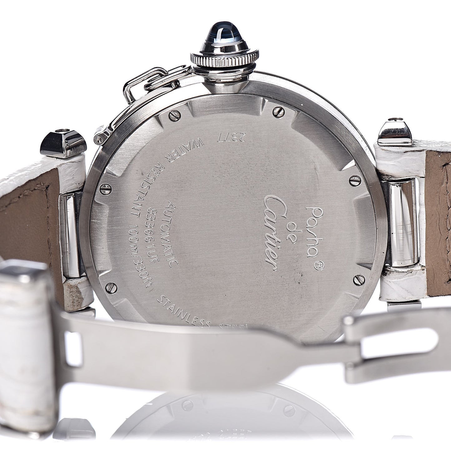 Stainless Steel Alligator Mother of Pearl 35mm Pasha C Automatic Watch