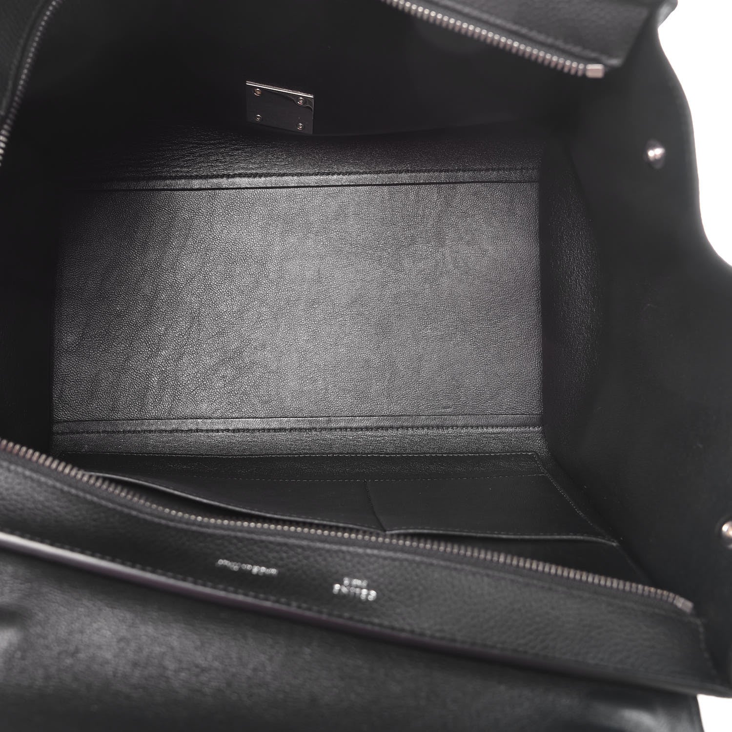 Celine Drummed Calfskin Suede Medium Trapeze Black 6 of 14