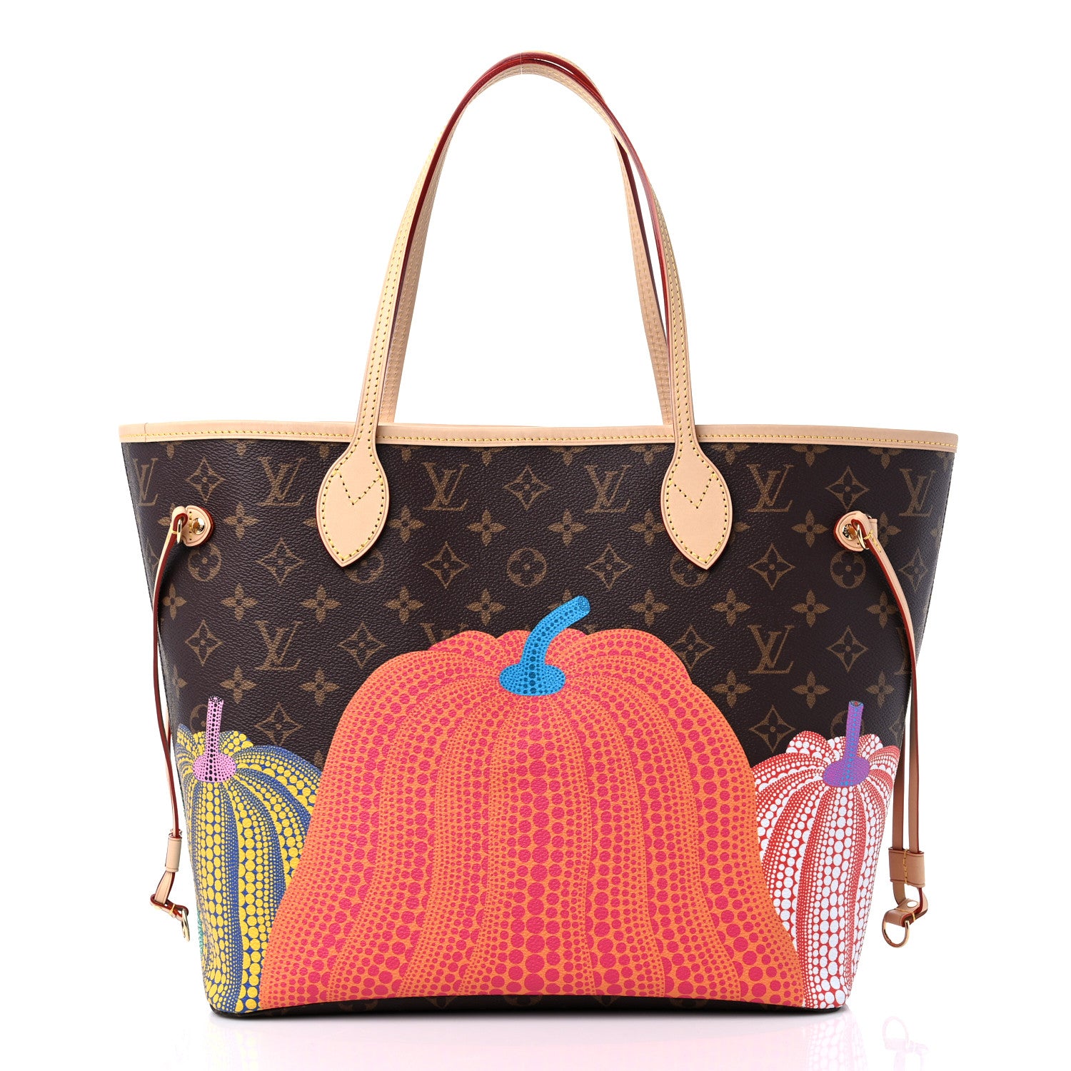 Louis Vuitton LV X YK Monogram Kusama Pumpkin Neverfull MM 3 of 11