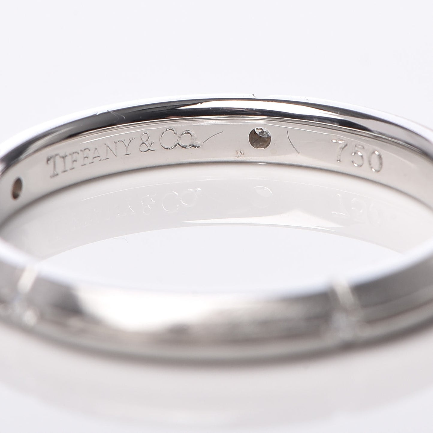 18K White Gold Diamond Narrow Streamerica Ring 50 5.5