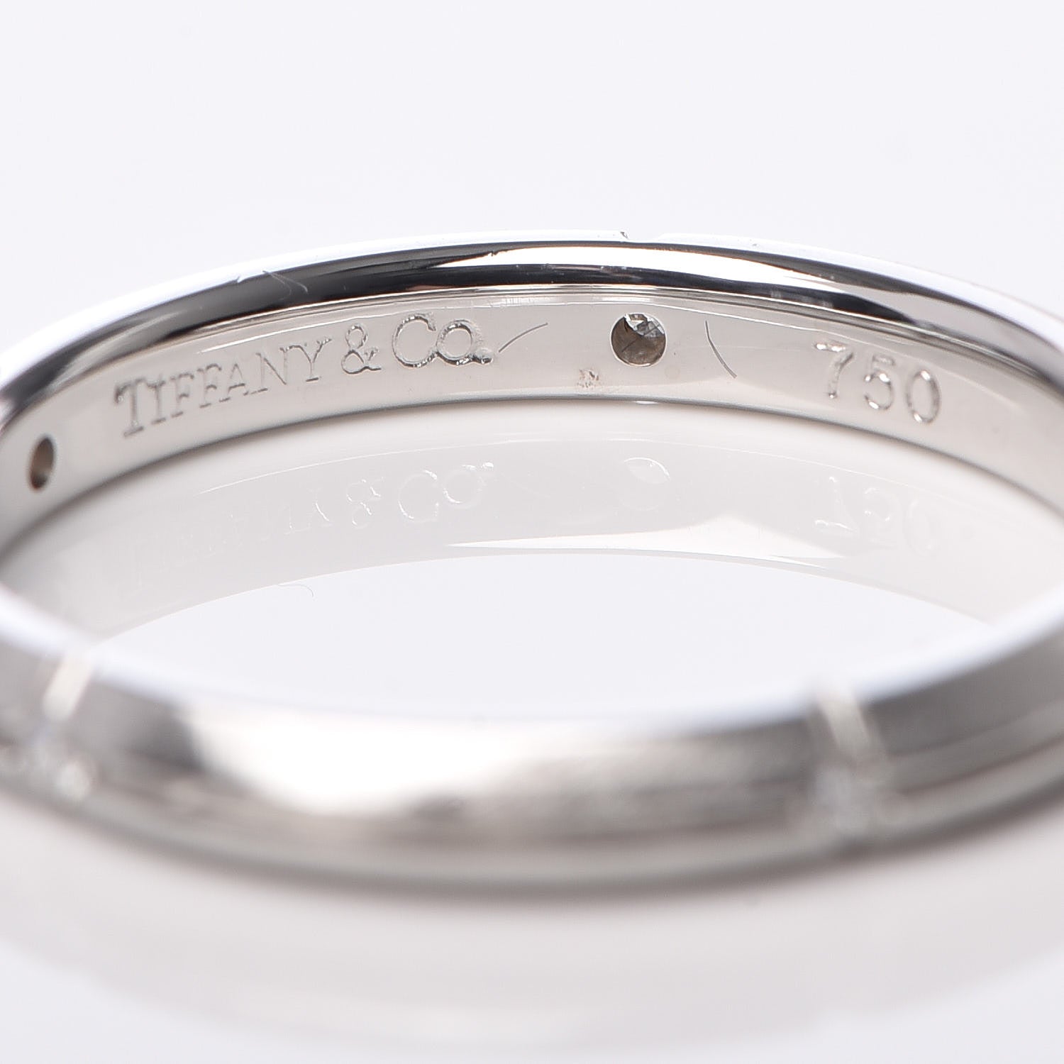 Tiffany 18K White Gold Diamond Narrow Streamerica Ring 50 5.5 5 of 6
