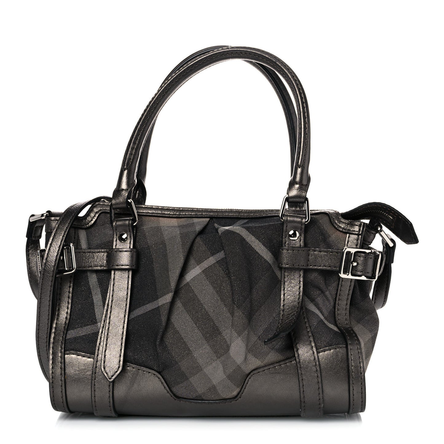 Shimmer Check Pilgrim Satchel Pewter