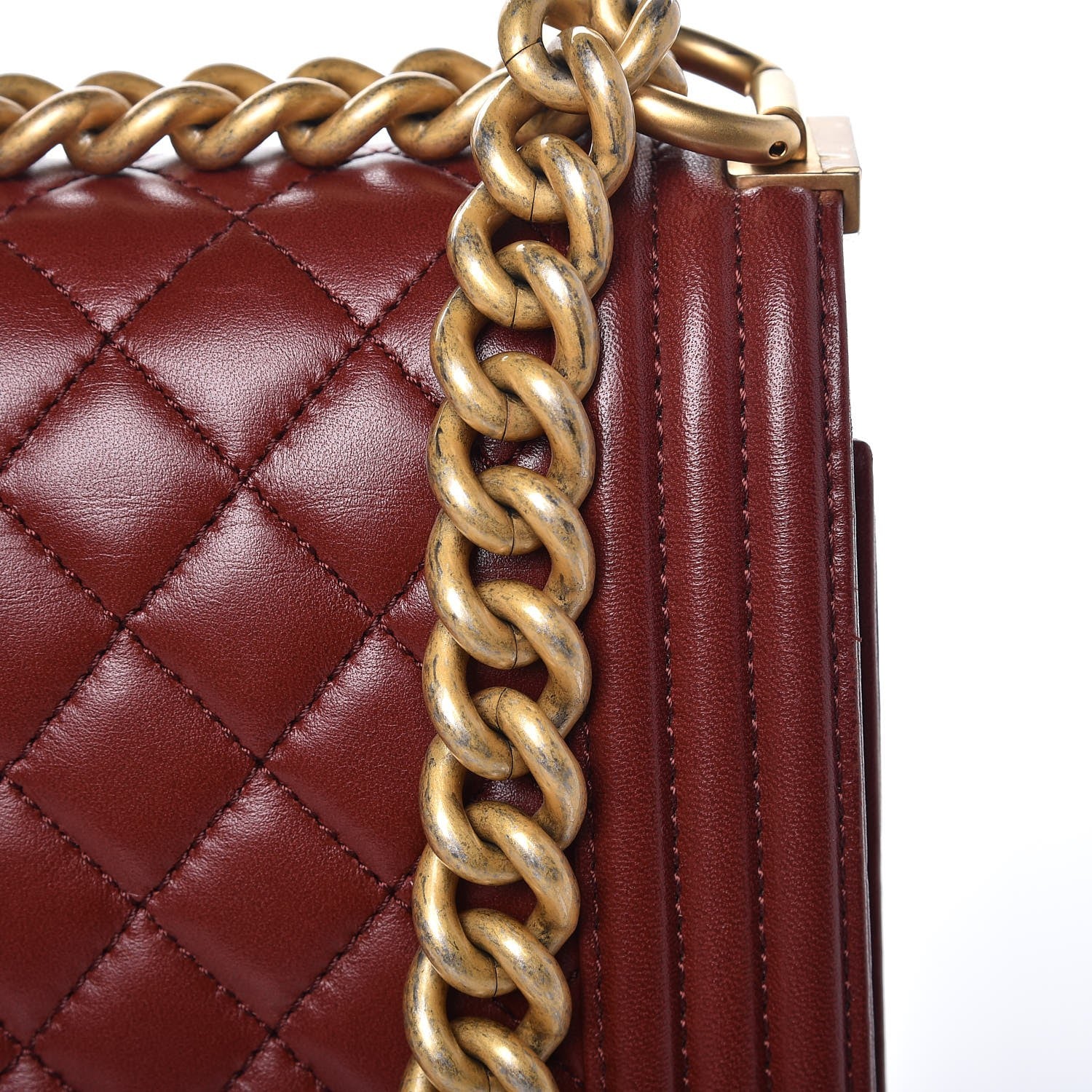 Chanel Lambskin Quilted New Medium Boy Flap Burgundy 10 of 10