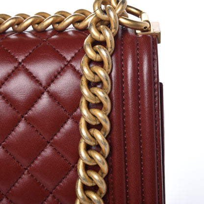 Chanel Lambskin Quilted New Medium Boy Flap Burgundy 10 of 10