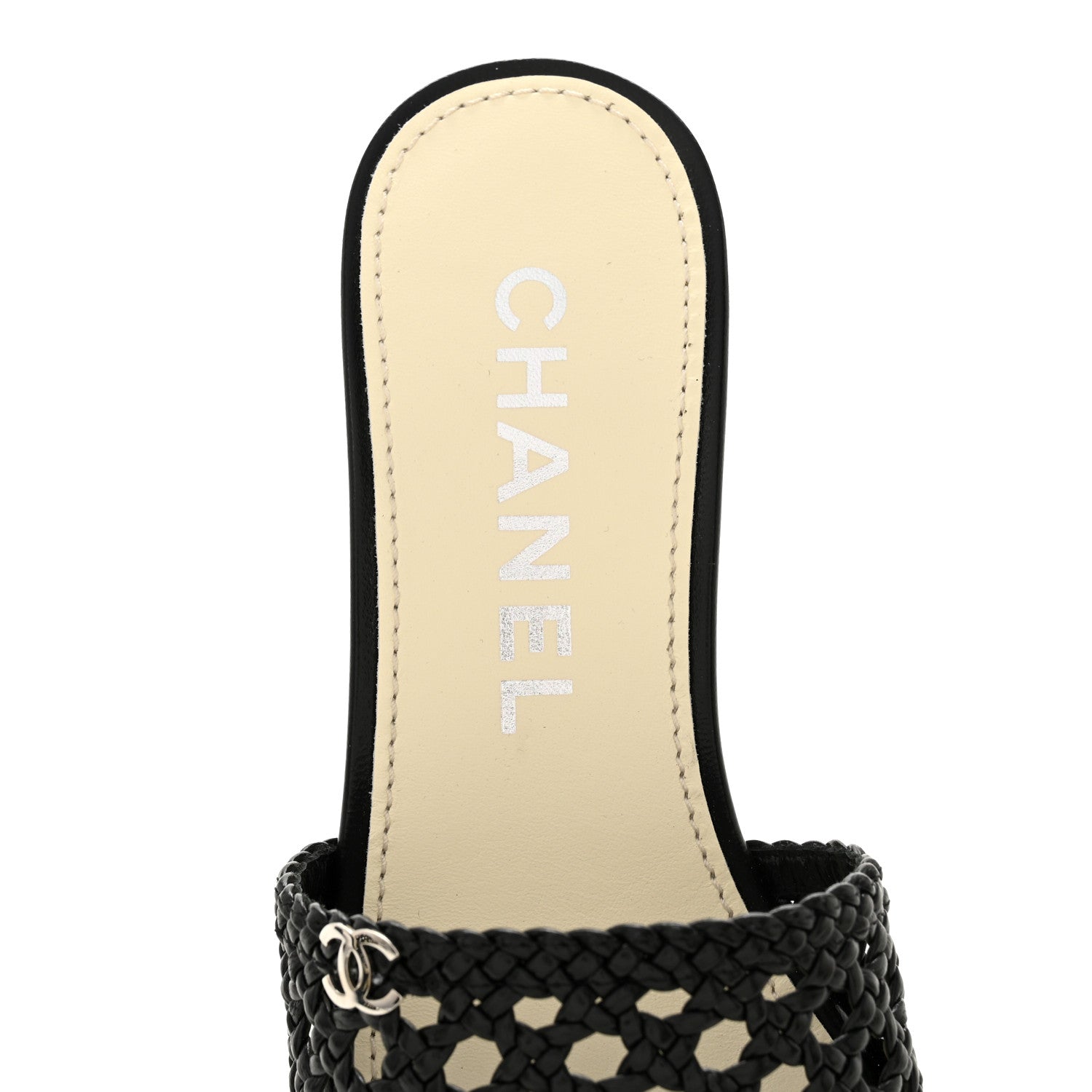 Chanel Goatskin Braided Mules 35 Black 6 of 8