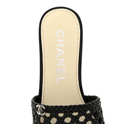 Chanel Goatskin Braided Mules 35 Black 6 of 8