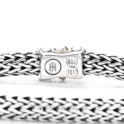 John Hardy Sterling Silver 18K Yellow Gold 6mm Classic Chain Dot Station Bracelet 4 of 4