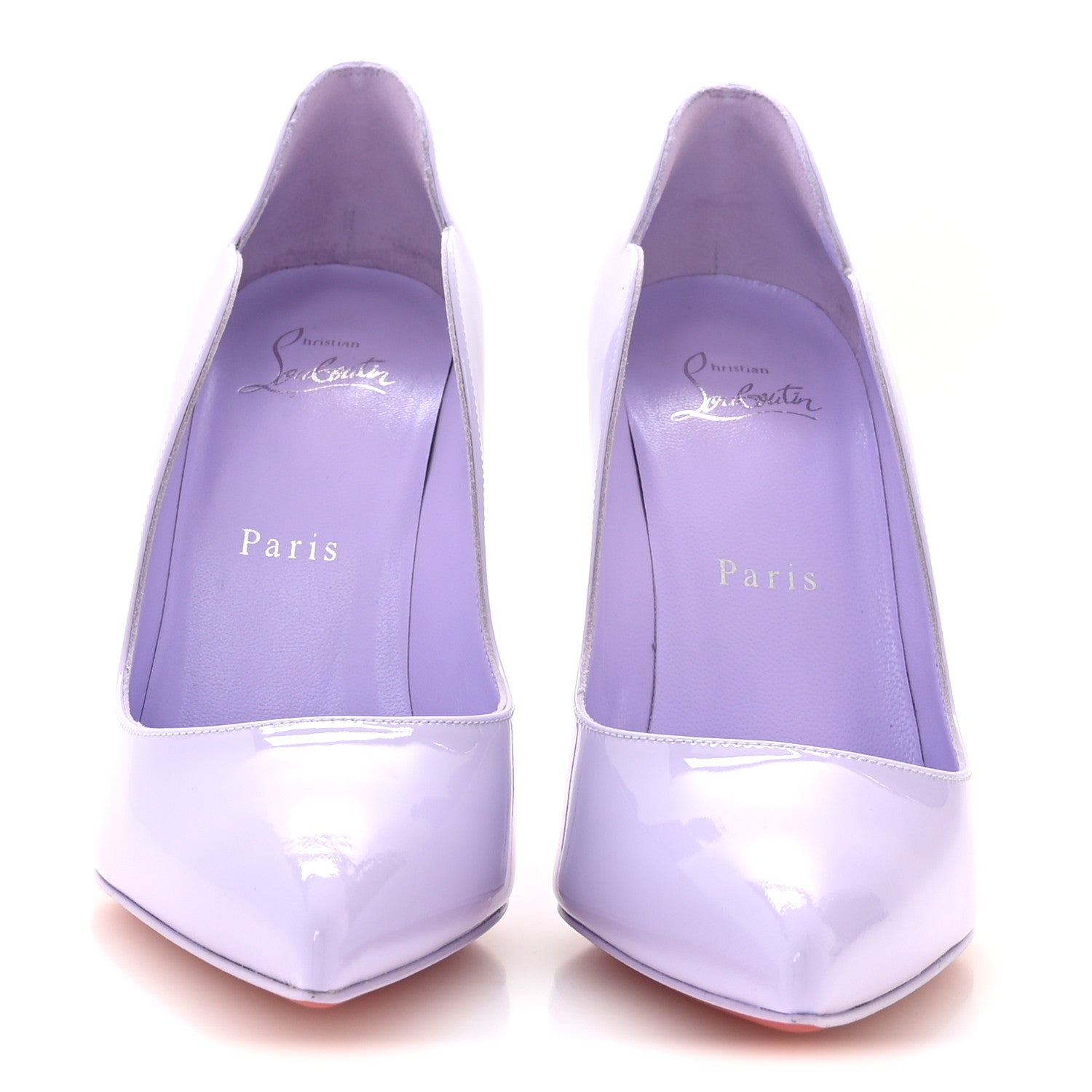 Christian Louboutin Patent Hot Chick 100 Pumps 37 Lilac Smoke 3 of 8