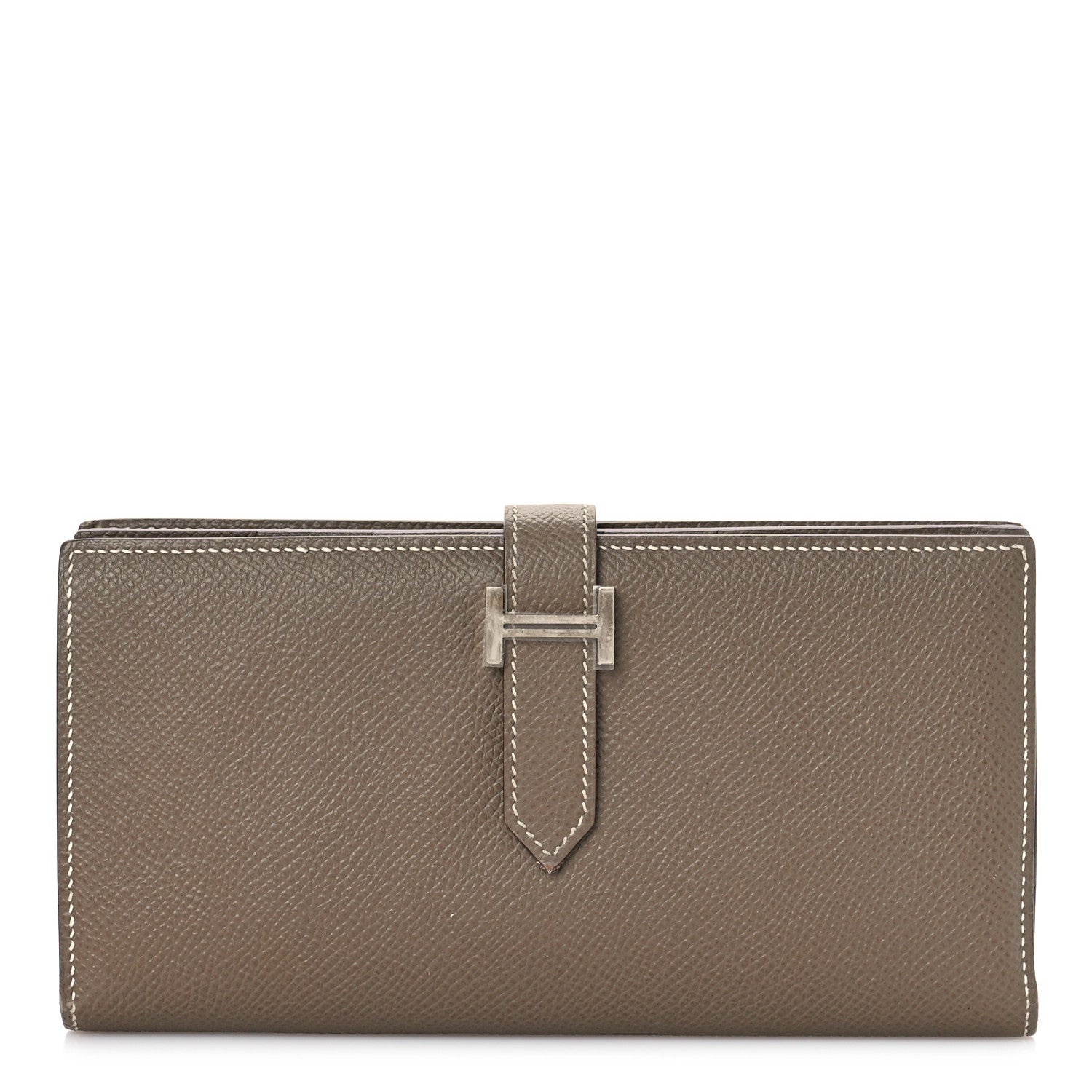 Hermes Epsom Bearn Gusset Wallet Etoupe 1 of 10