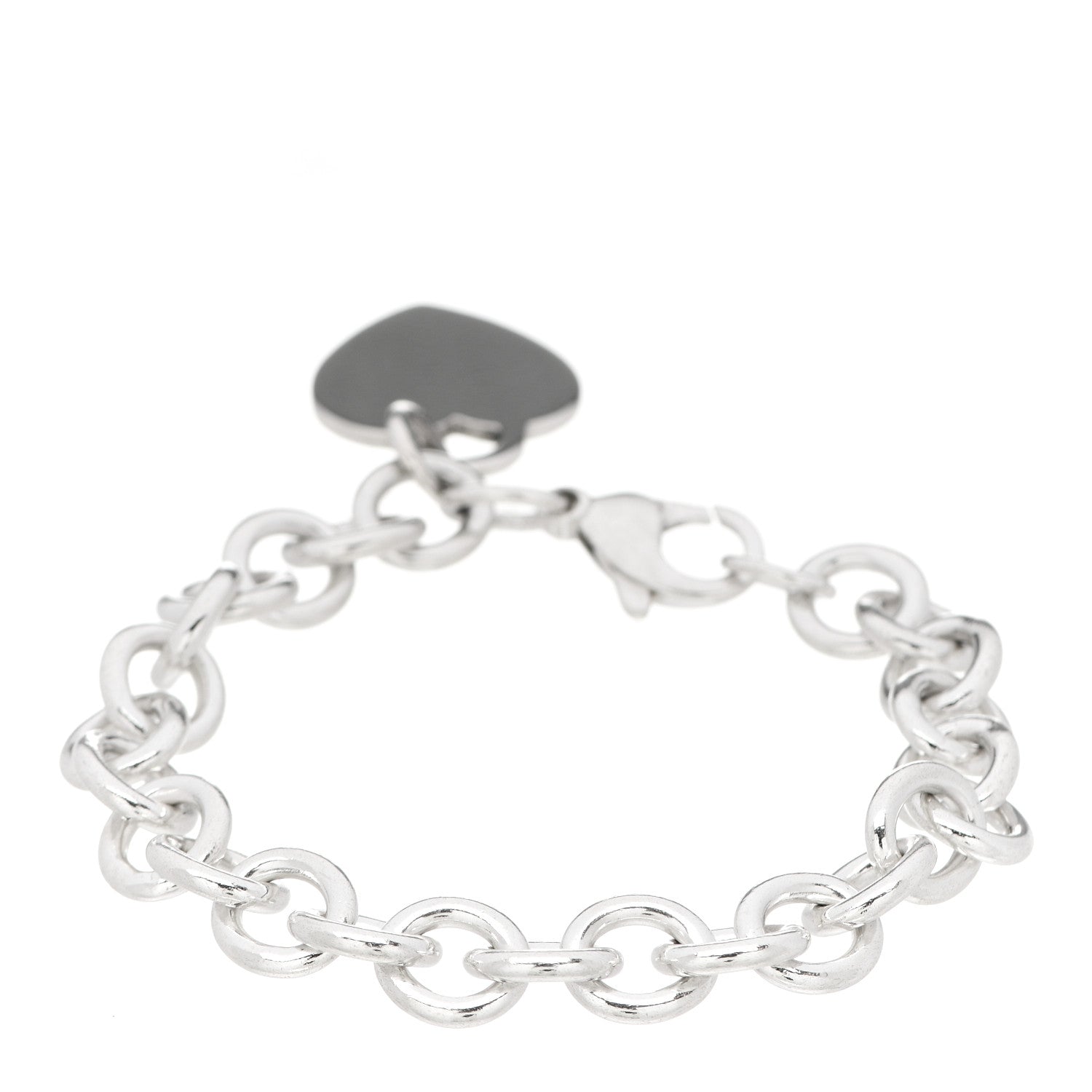 Tiffany Sterling Silver Heart Tag Charm Bracelet 2 of 3