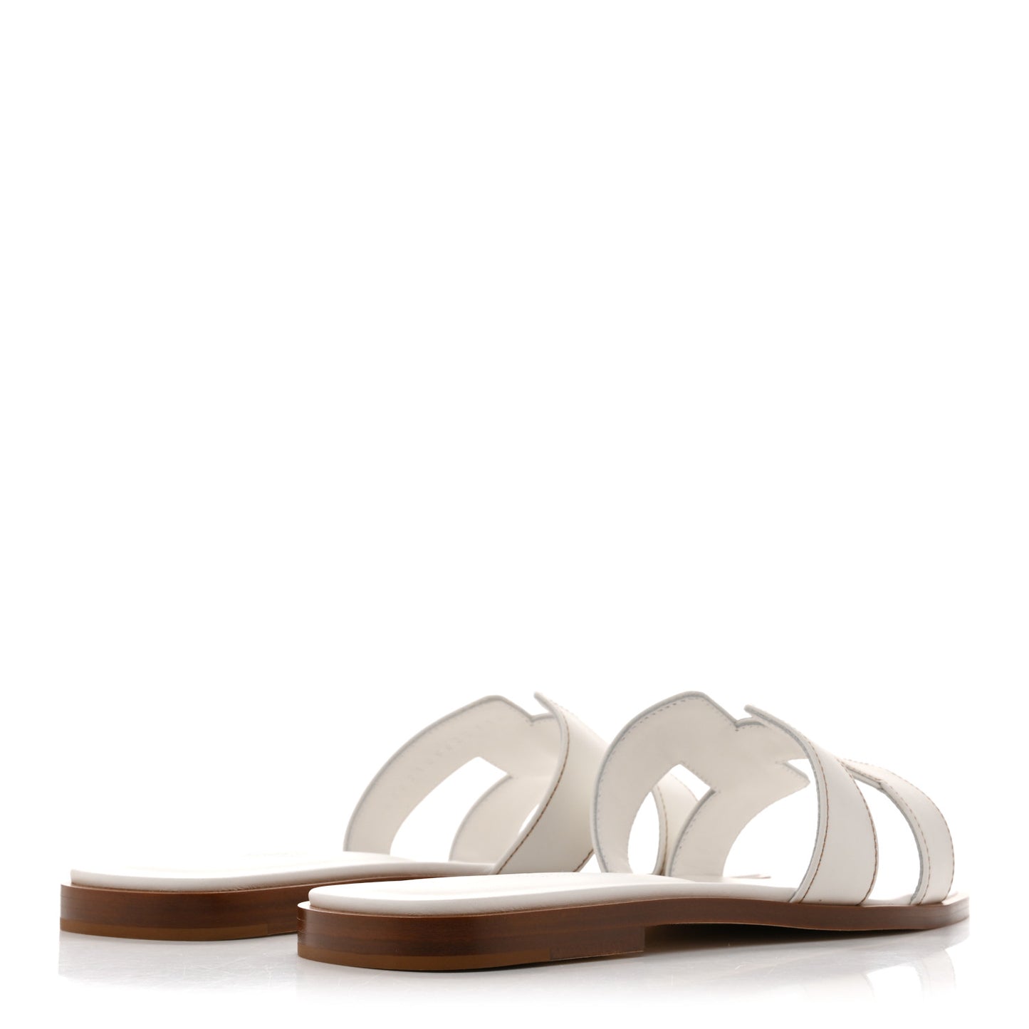 Box Calfskin Oran Sandals 38 White