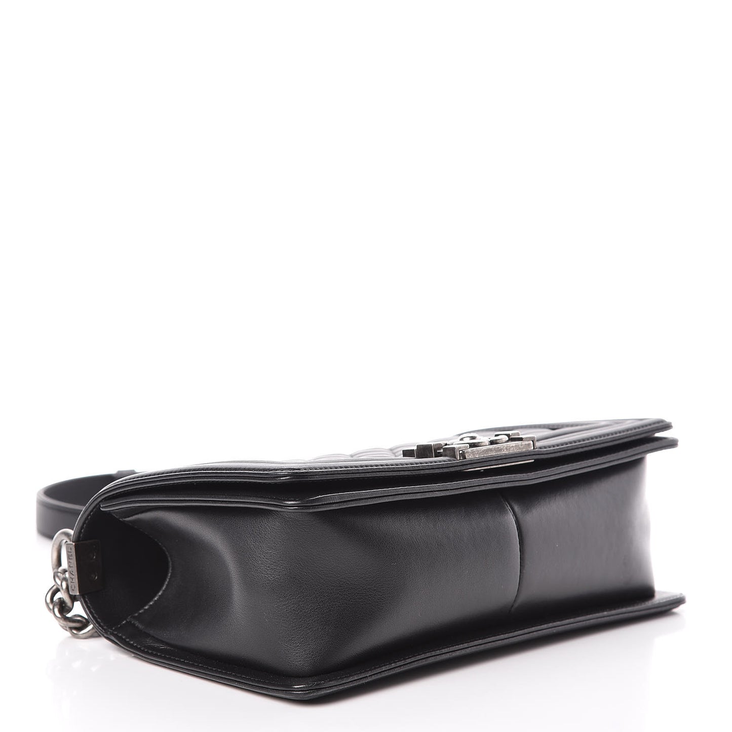 Calfskin Quilted Medium Boy Flap Black