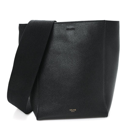 Celine Soft Grained Calfskin Small Sangle Bucket Bag Black 1 of 10