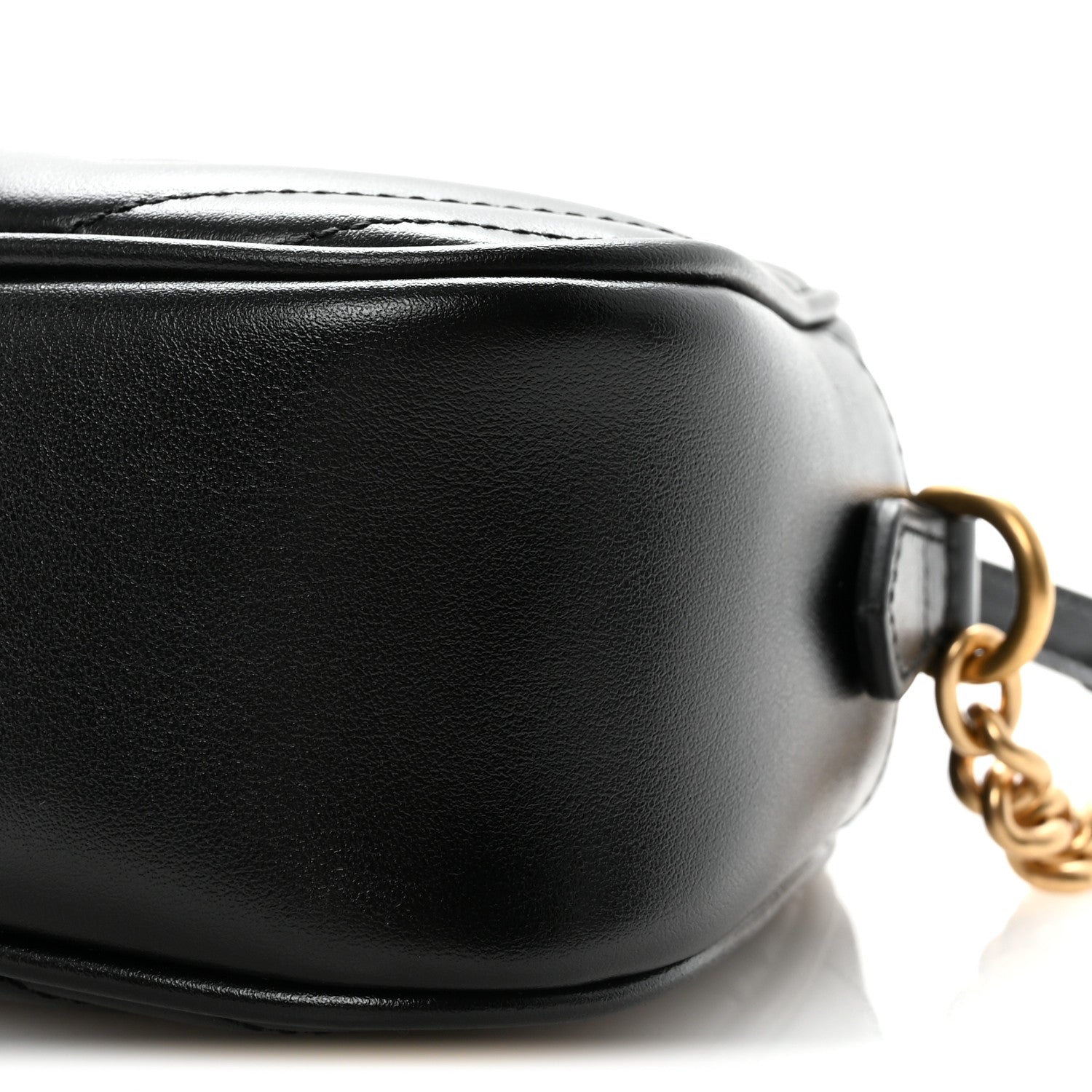 Gucci Calfskin Matelasse Small GG Marmont Chain Shoulder Bag Black 10 of 10