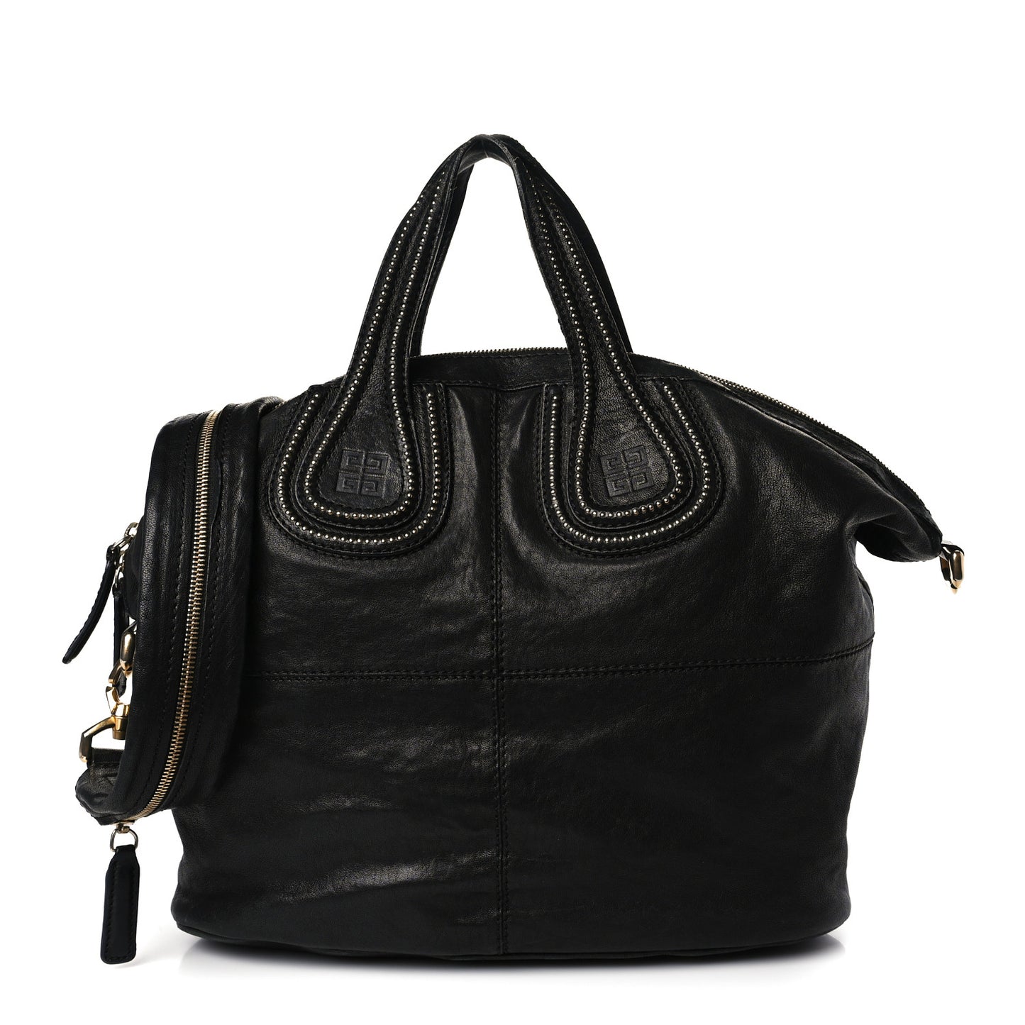 Lambskin Studded Medium Nightingale Black