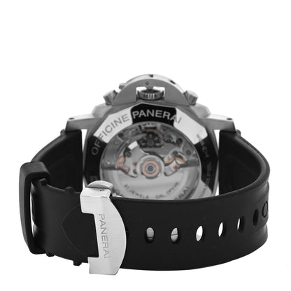 Panerai Stainless Steel Rubber 44mm Luminor Rattrapante 1950 Automatic Watch Black PAM00213 3 of 5