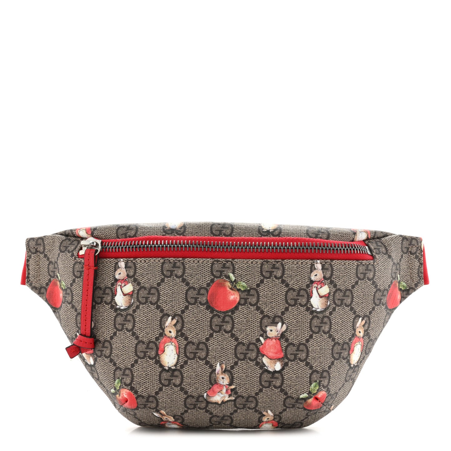 X PETER RABBIT GG Supreme Monogram Rabbit Print Childrens Belt Bag Beige Ebony Red