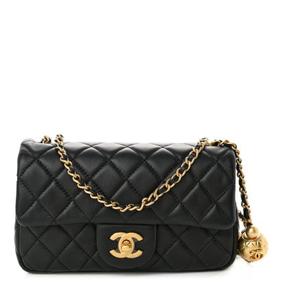 Chanel Lambskin Quilted Mini Rectangular Pearl Crush Flap Black 1 of 11