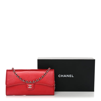 Chanel Lizard Wallet On Chain WOC Red 11 of 11