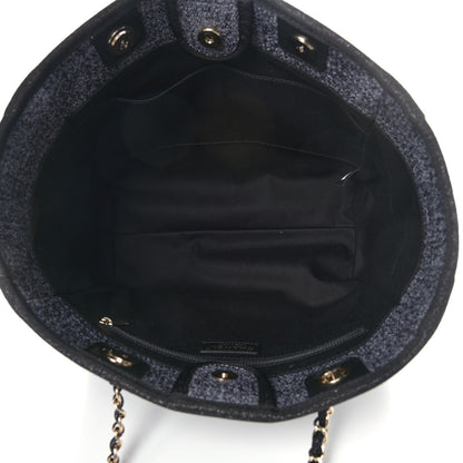Chanel Lurex Boucle Small Deauville Tote Black 5 of 9