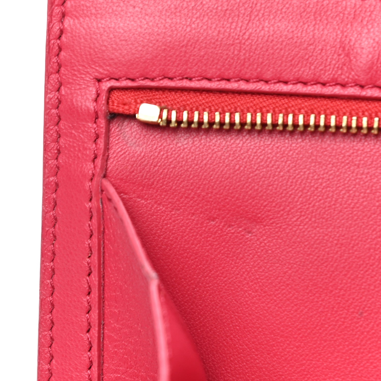 Celine Grained Calfskin Large Multifunction Strap Wallet Black Pink 9 of 10