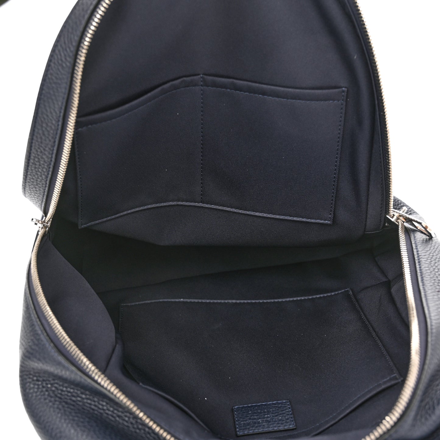Taurillon Armand Initials Backpack Navy