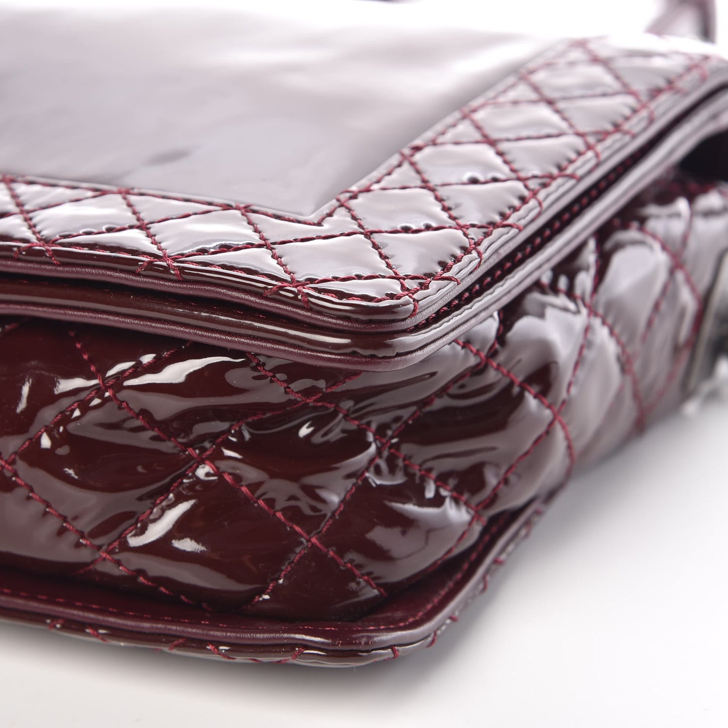 Patent New Medium Boy Reverso Flap Burgundy