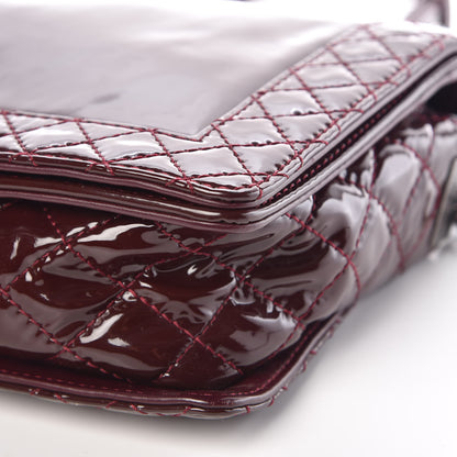 Chanel Patent New Medium Boy Reverso Flap Burgundy 13 of 13