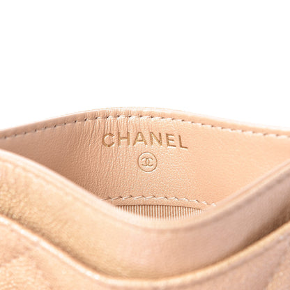 Chanel Iridescent Caviar Quilted Card Holder Beige 6 of 8