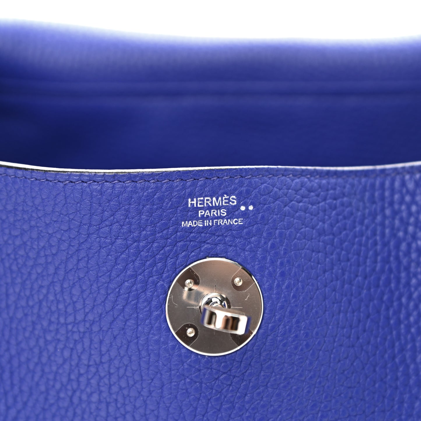Taurillon Clemence Matte Niloticus Crocodile Touch Lindy 26 Bleu Electrique
