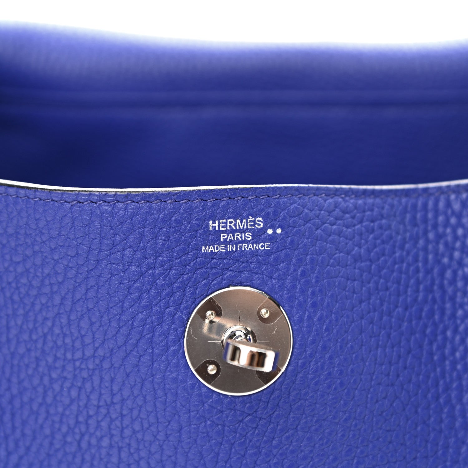Hermes Taurillon Clemence Matte Niloticus Crocodile Touch Lindy 26 Bleu Electrique 6 of 10