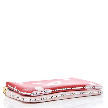 Louis Vuitton Monogram Giant Double Zip Pochette Rouge 4 of 12