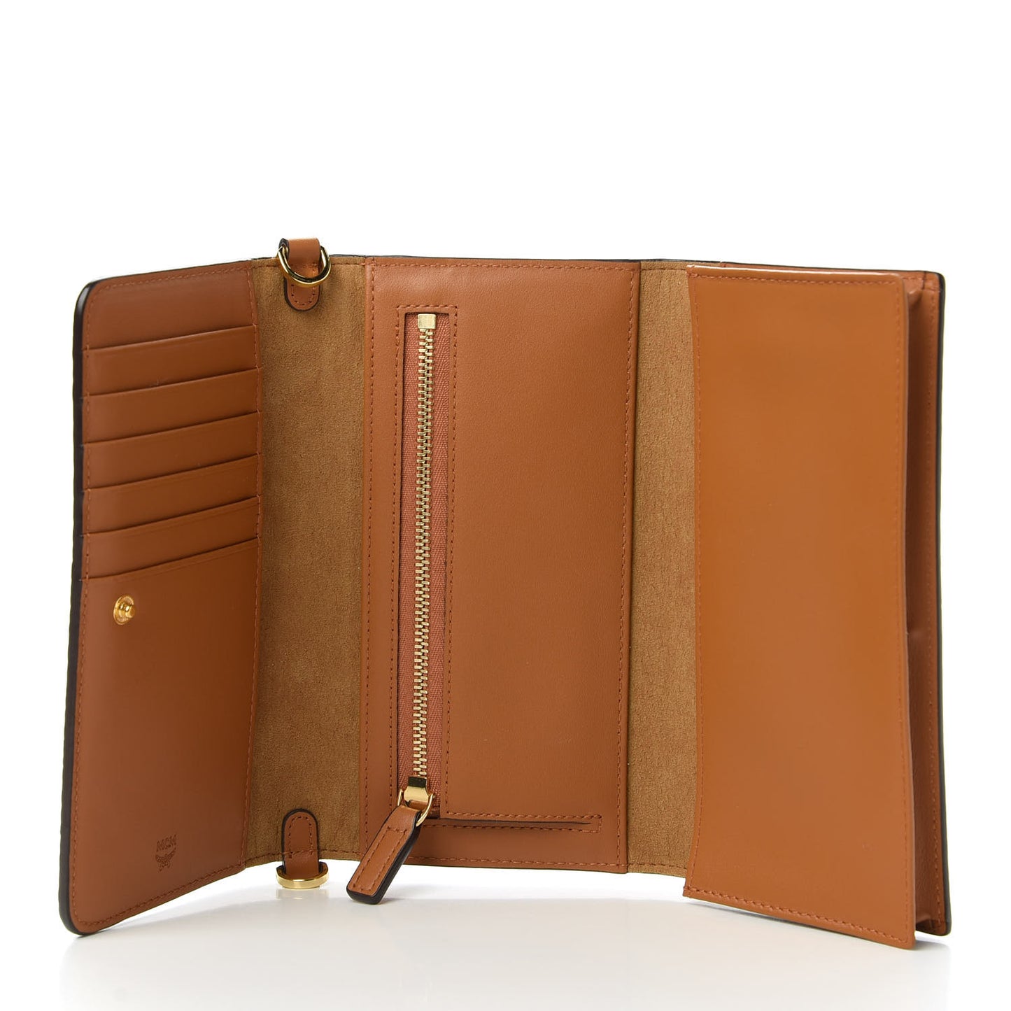 Visetos Chain Wallet Crossbody Cognac