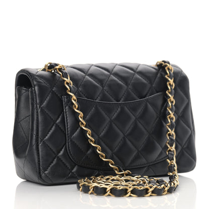 Chanel Lambskin Quilted Mini Rectangular Flap Black 2 of 9