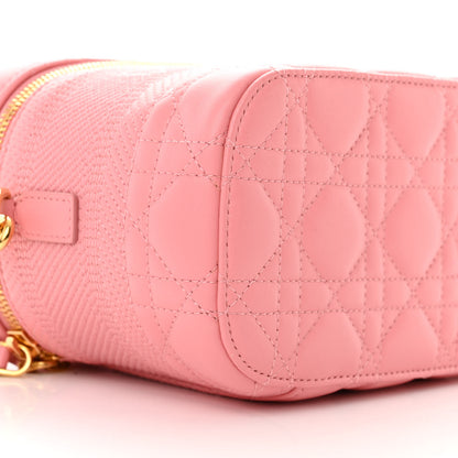 Christian Dior Lambskin Cannage Small Diortravel Vanity Case Pink 9 of 11