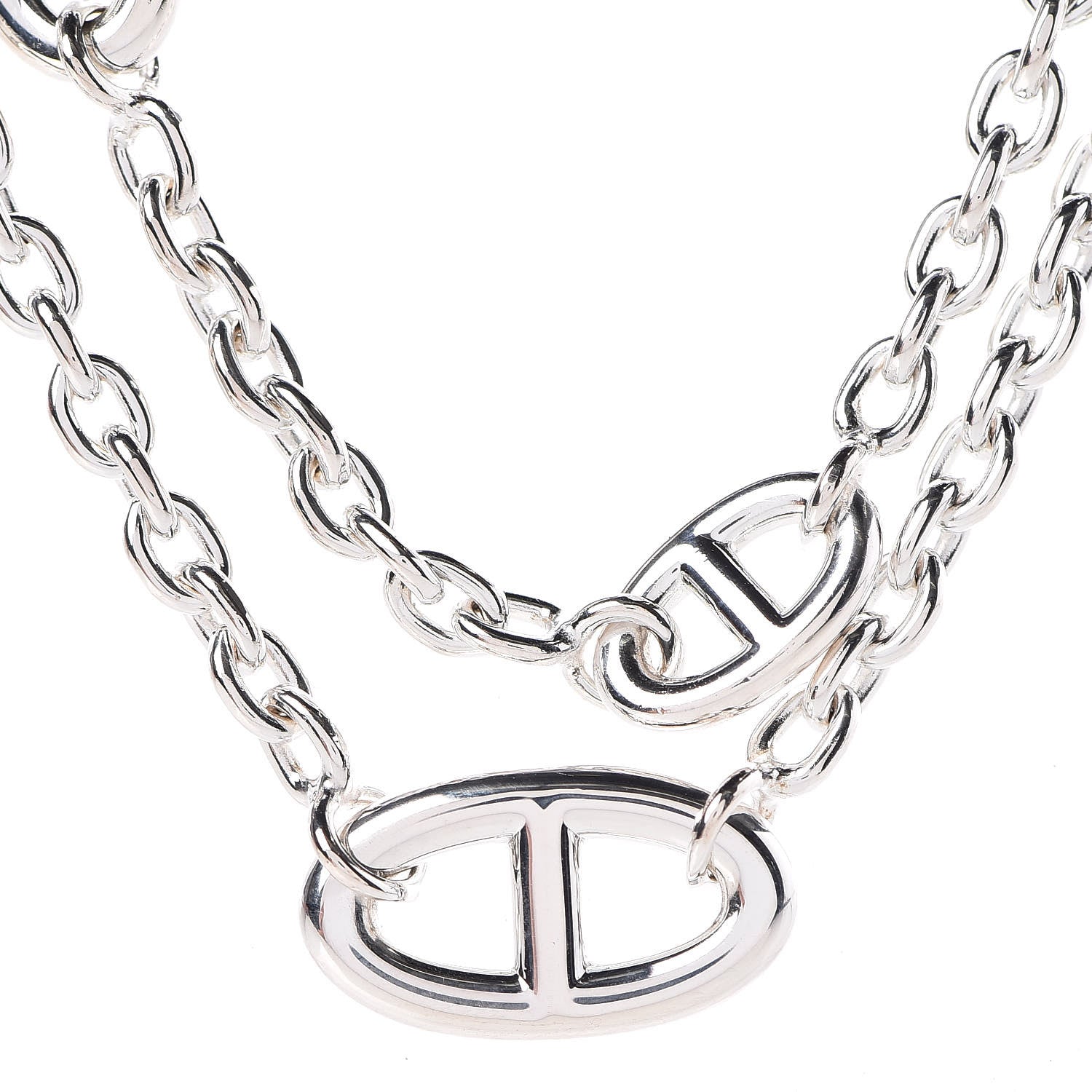 Hermes Sterling Silver Farandole Necklace 120 6 of 7