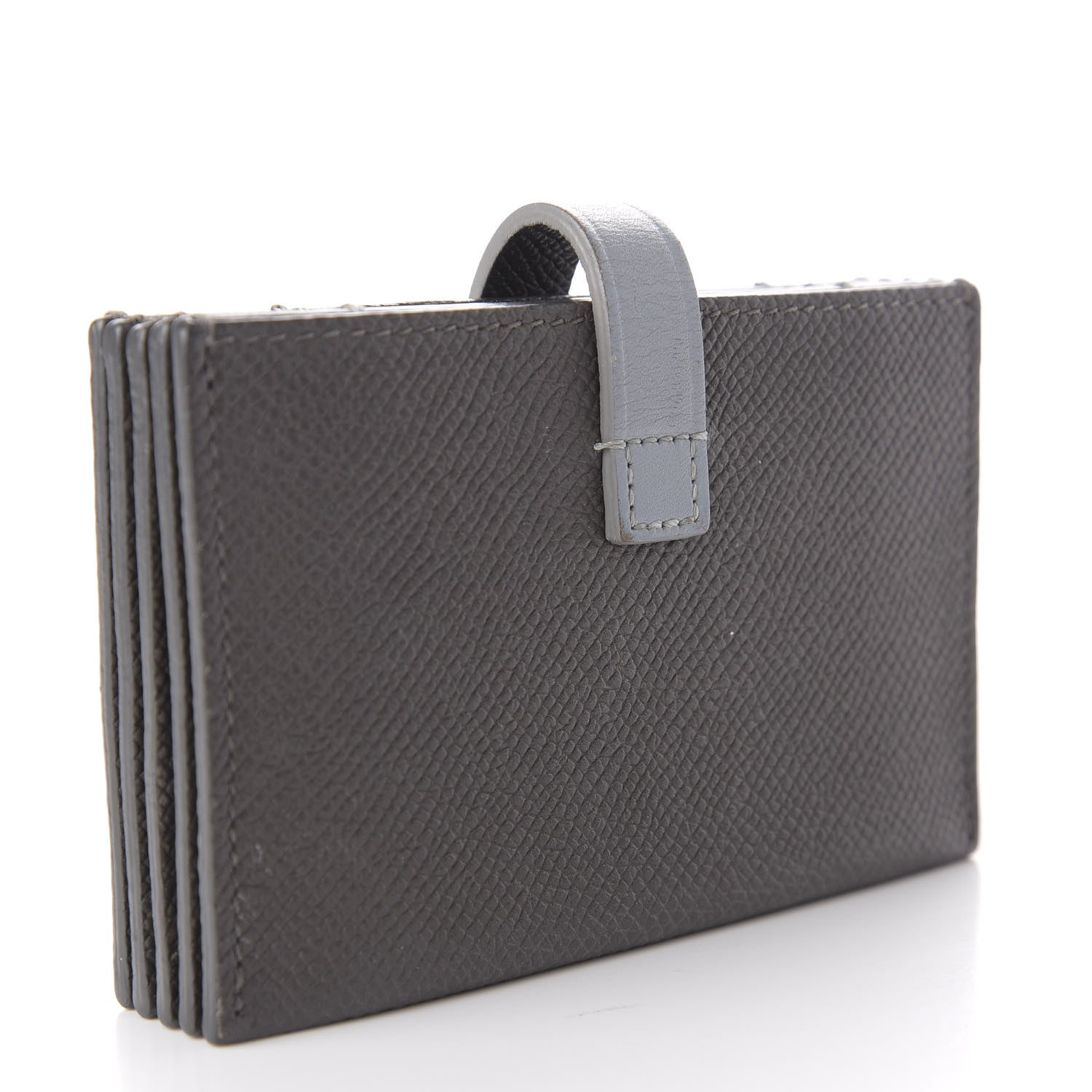 Celine Grained Shiny Calfskin Accordion Card Holder Grey 3 of 6