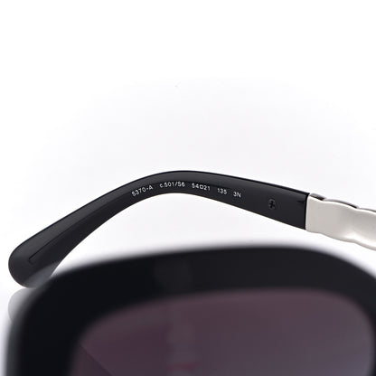 Chanel Acetate Spring Butterfly Sunglasses 5370 Black Silver 5 of 9